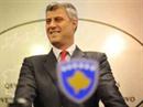 Zufriedene Miene von Ministerpräsident Hashim Thaci nach dem Sieg seiner Partei im Kosovo.