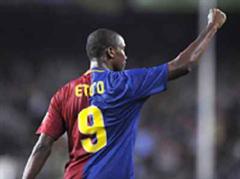 Samuel Eto'o war für Barcelona zweimal erfolgreich. (Archivbild)