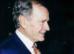George Bush Sr. wird auch der Eröffnungsfeier beiwohnen.