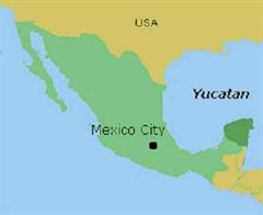 Yucatán am Golf von Mexiko.