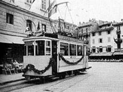Die letzte Tram in Lugano fuhr am 17.12.1959. Bild: An der Piazza Riforma.