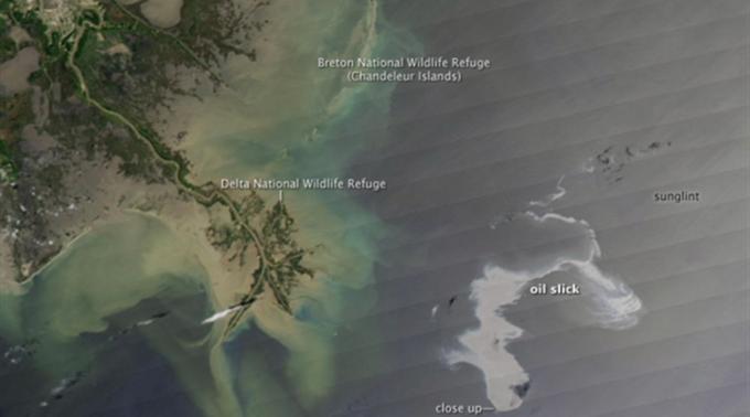 Die Ölpest vom All - Aufnahme des NASA Earth Observatorys