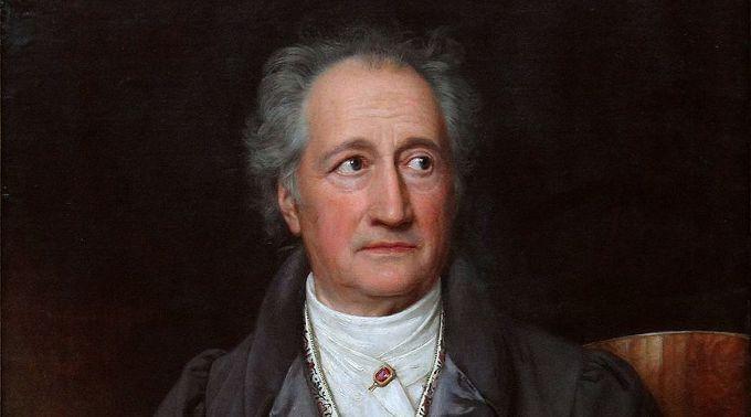 Johann Wolfgang von Goethe im 70. Lebensjahr. (Ölgemälde von Joseph Karl Stieler, 1828)