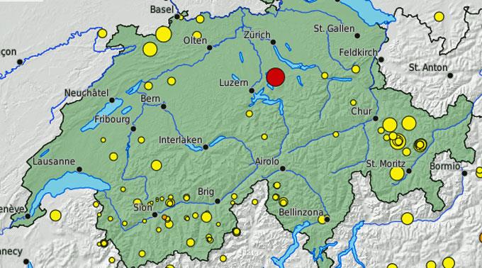 Ein Erdbeben der Stärke 4.2 erschütterte die Schweiz am 11. Februar 2012 um 23.45 Uhr.