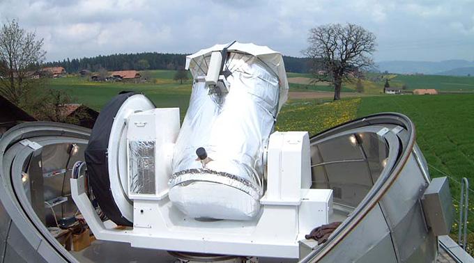 Das 1-Meter Teleskop ZIMLAT der Sternwarte Bern.