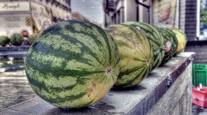 Melonen in Japan für fast 12'000 Franken versteigert.