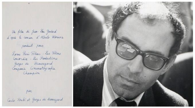 Handgeschriebenes Drehbuch von Jean-Luc Godards «Le Mépris».