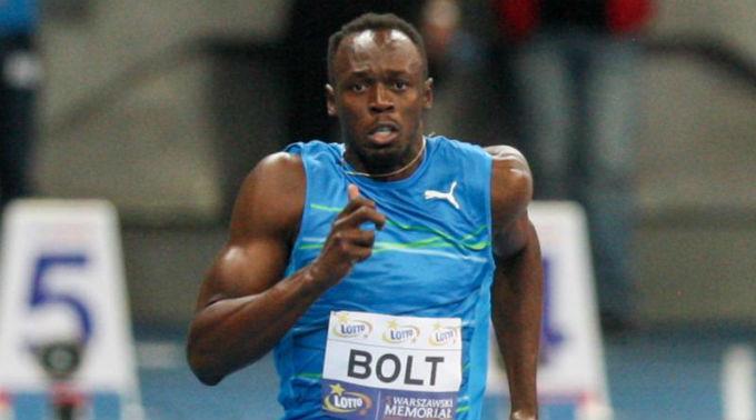 Usain Bolt sichert sich den ersten Saisonsieg. (Archivbild)