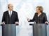 Ehud Olmert und Angela Merkel wollen gemeinsam den Bau einer iranischen Atombombe verhindern.