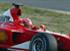 Roll Out von Michael chumacher mit dem Ferrari F2003-GA bei einem Test.