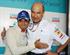 Felipe Massa und Teamchef Peter Sauber freuen sich über die ersten WM-Punkte.